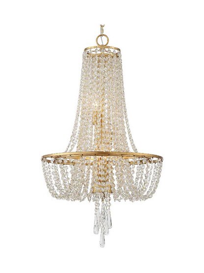 Arcadia 4 Light Chandelier in Antique Gold.
